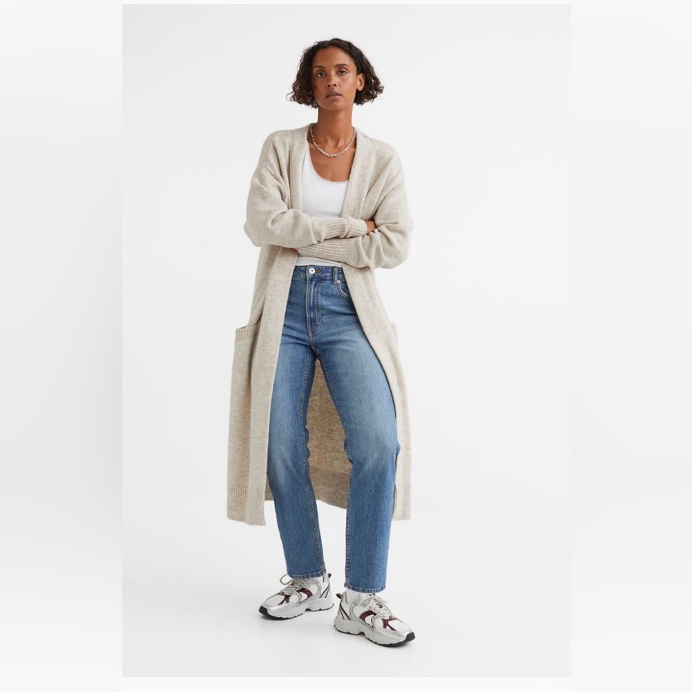 New Long Fine-knit Cardigan
